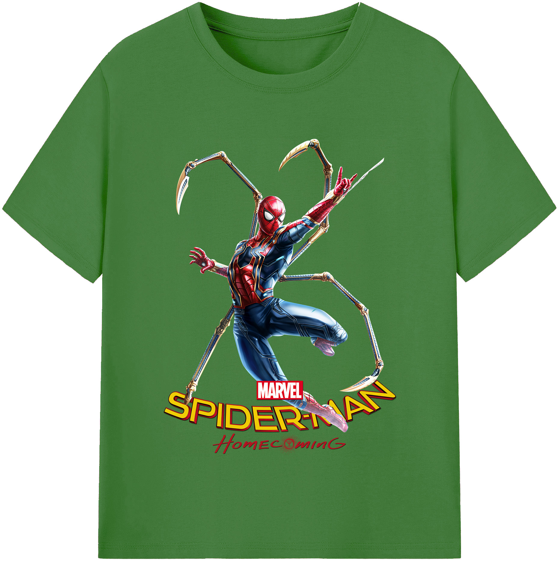 （画像用） Spider Man スパイダーマン レディースカジュアルプリントTシャツ（綿100％）